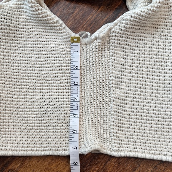 House of Harlow 1960 Ivory Knit Crop Top- Small - tank top- stretch - Picture 8 of 10